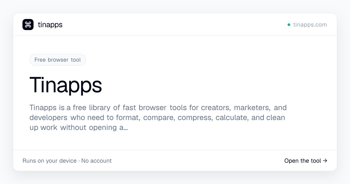 Tinapps screenshot